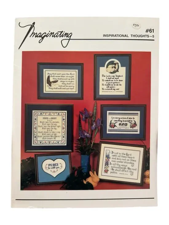 Vintage Inspirational Thoughts Bible Quotes Cross Stitch Design Booklet 6 Design