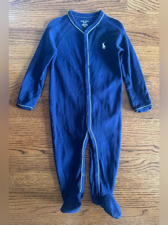 🇺🇸 RALPH LAUREN Baby Boy Footie Sleeper