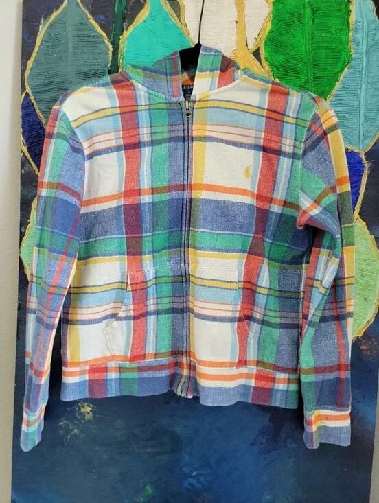 Ralph Lauren Kids Multicolor Plaid Zip Hoodie