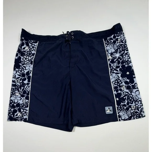 Disney Swim Trunks Men 2XL Blue Lined Beach Surf Activity Pocket