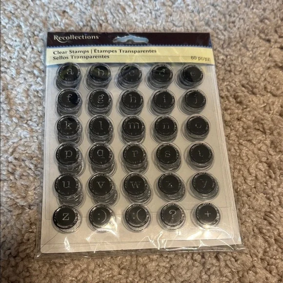 Recollections Black Circular Alphabet Stamps