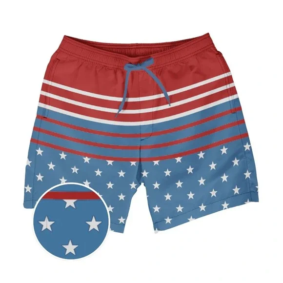 TIPSY ELVES FREEDOM'S‎ CALLING SWIM TRUNKS  Men's Size Medium  NEW WITH TAGS