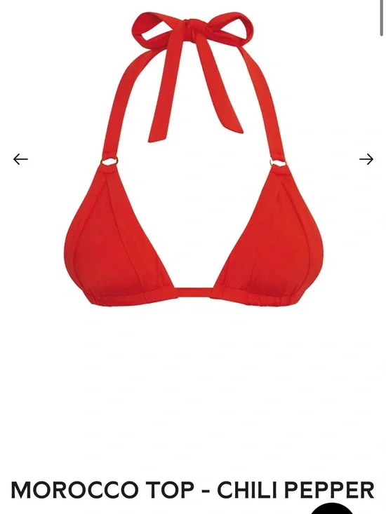 Monday Swimwear Red Crochet Bikini Top