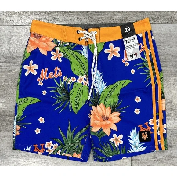 Hurley x 47 Phantom Board Shorts New York Mets Size 29 Brand New
