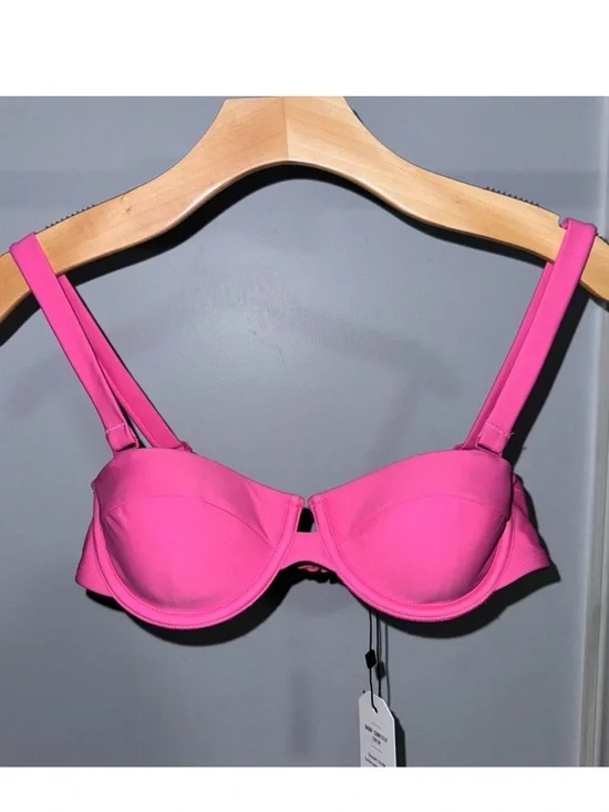 Express Hot Pink Body Contour Swim Bikini Top Size XS NWT!