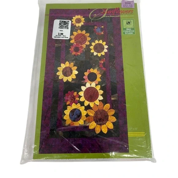 Bee‎ Creative Studio Sunflowers Quilt Pattern A1036 Nancy Halvorsen 27x52