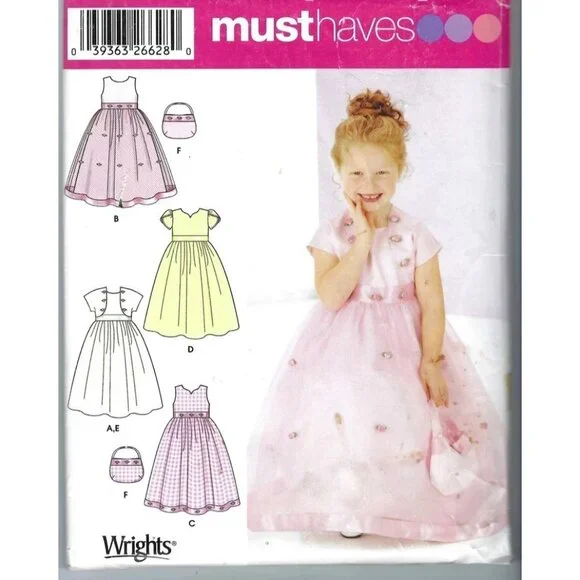 Simplicity 0675 5638 Childs Dress Jacket‎ Purse Sewing Pattern Sizes 5-8