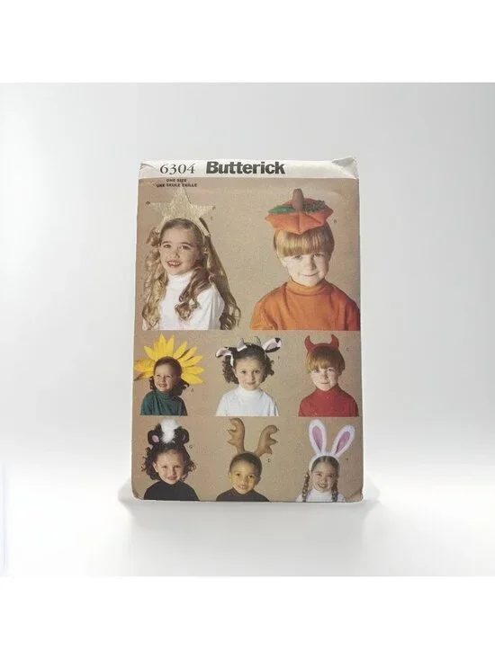 Butterick 6304 Halloween Headbands Child Sewing Pattern Uncut Costume Play