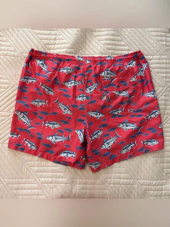Ocean + Coast Red and Blue Swim Trunks Size XL