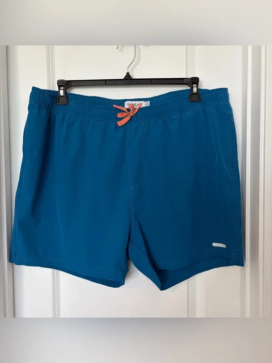 Ingear Men's Teal Swim Trunks with Contrast Drawstring Size XXL