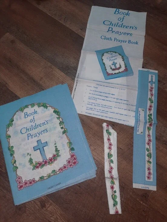 Vintagr Fabric Book Of Childrens Prayers Ready To Sew