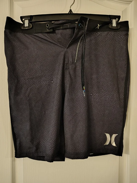 Hurley Men's Boardshorts in Dark Charcoal with Subtle Dot Print