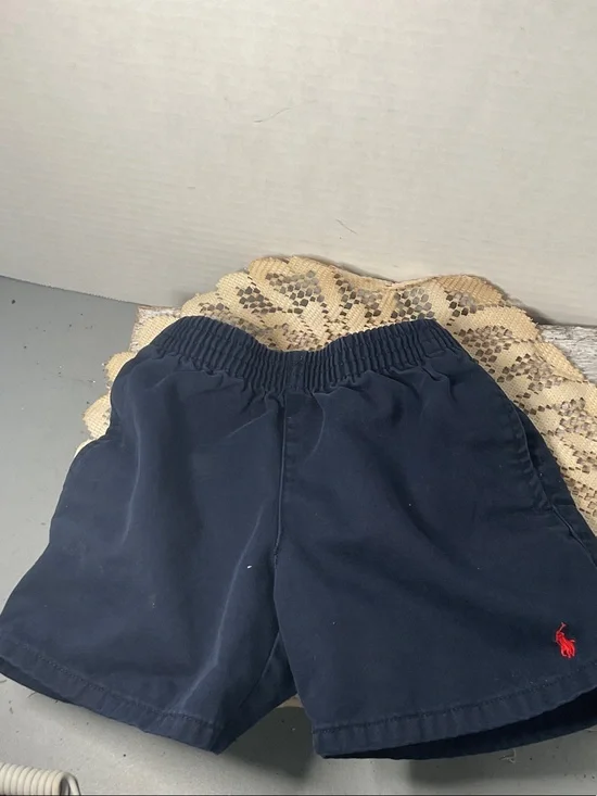 Ralph Lauren Navy Shorts with Red Pony Logo