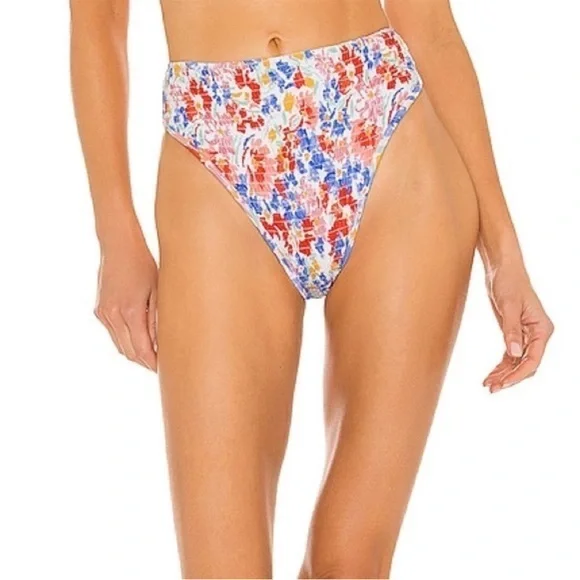 L*Space Barlette Bikini Bottom floral medium new without tag w/ hygienic sticker