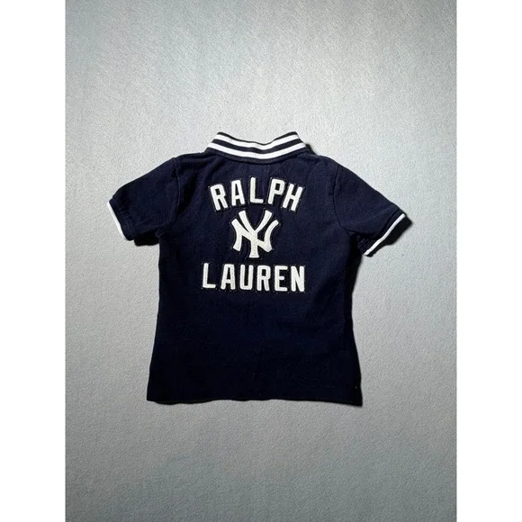 Ralph Lauren NY Yankees Polo Shirt Kids 24M Navy Blue MLB Collaboration
