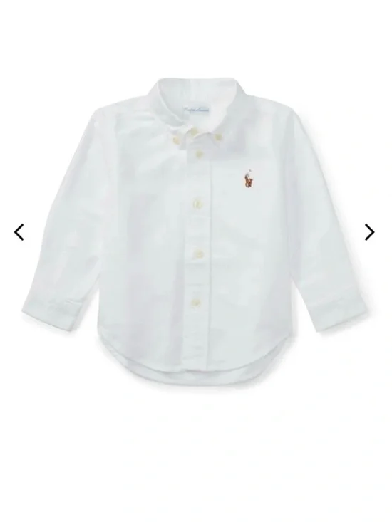 Ralph Lauren Baby Oxford Chambray Shirt in White