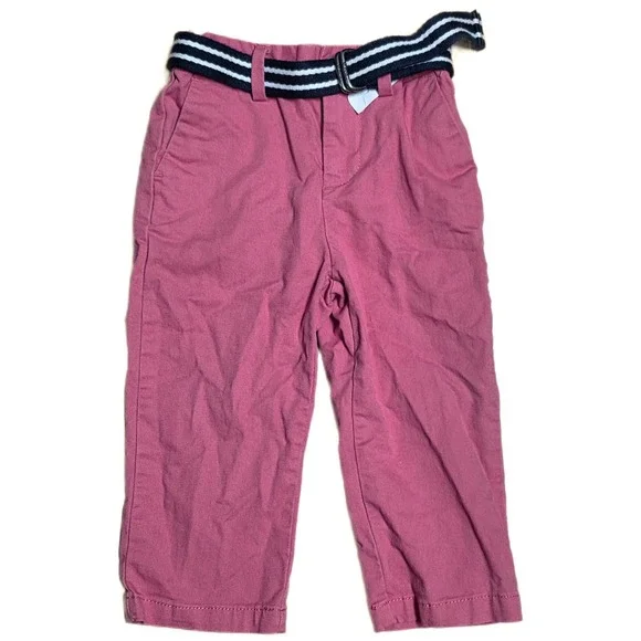 Ralph Lauren Chino Belted Pants Kid's Size 18M‎ Pink