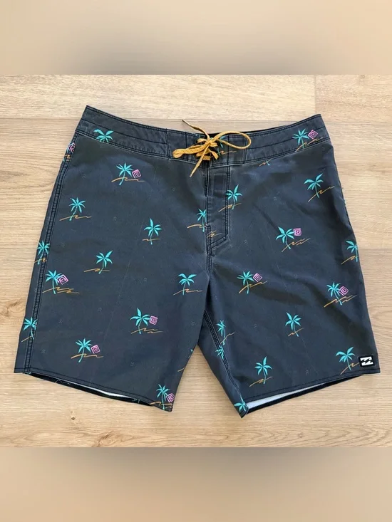 Billabong Recycler Sundays Pro Palm Tree Boardshorts Size 33