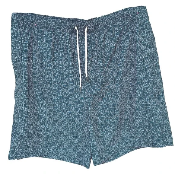 Sonoma Mens Wave Geo Swim Trunks Size XL TL  NWT Blue‎ Swim Trunks