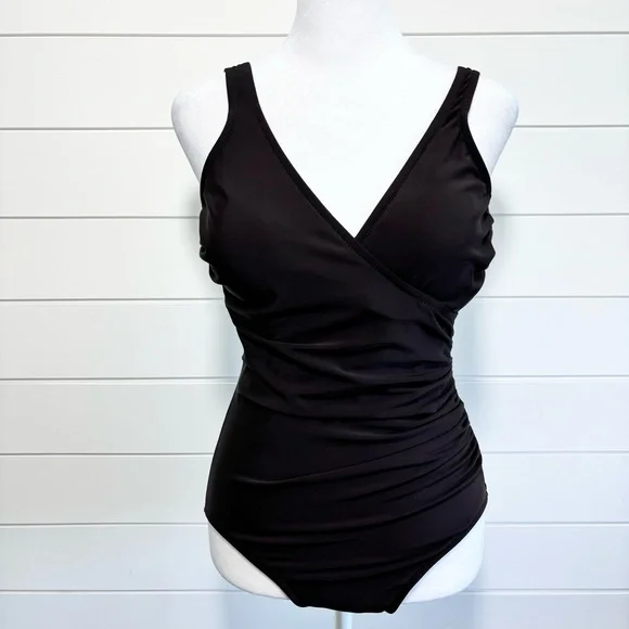 Miraclesuit Sanibel One Piece‎ Swimsuit Dark Brown Style  0212RA Size 10