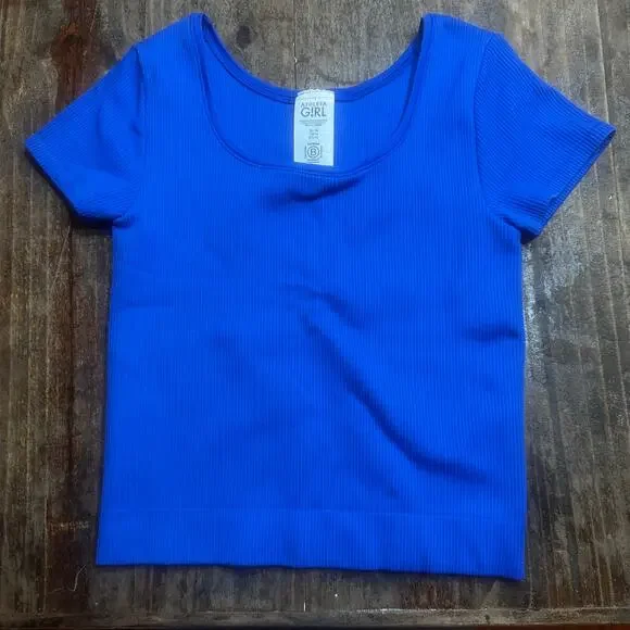 Athleta Girl Rise Above Rib Crop Tee Sz XL (14)