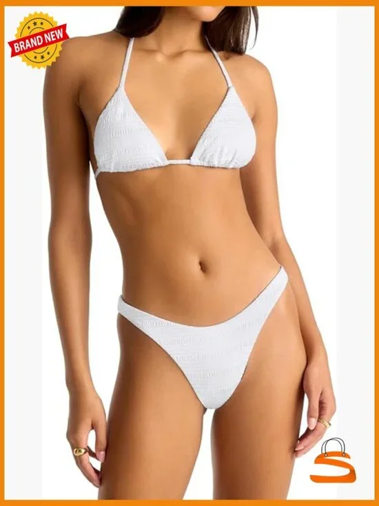 Medium Triangle Bikini Top, Adjustable Ties, UPF 30 Swimwear