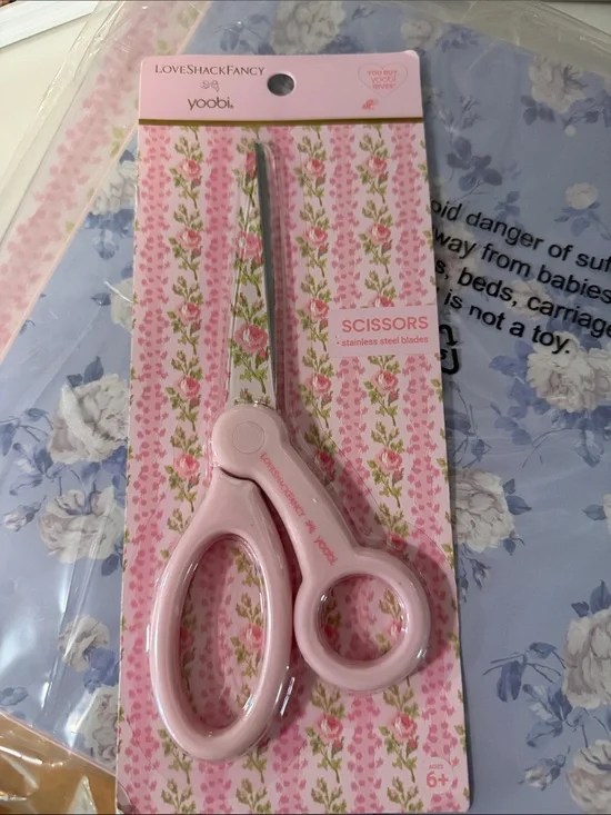 LoveShackFancy Pink Floral Scissors by yoobi