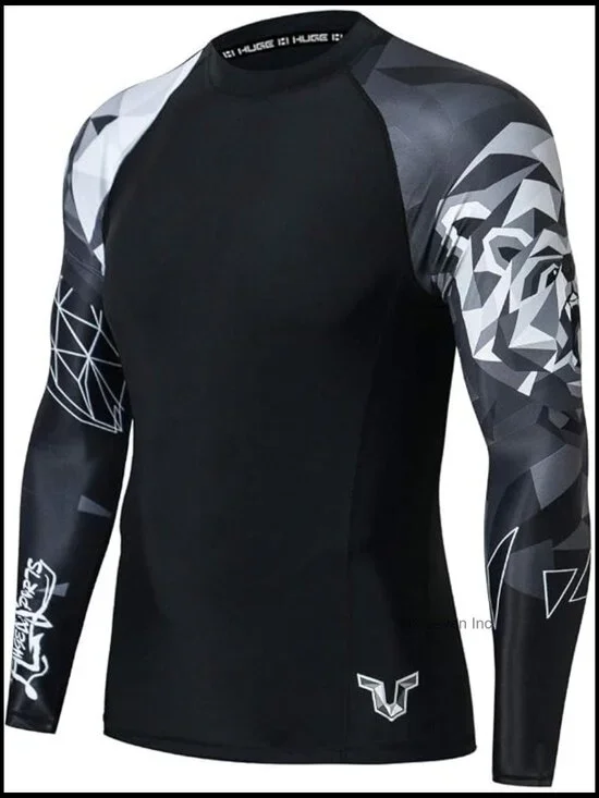 Men's Long Sleeve UPF 50+ Rash Guard Sun Shirt