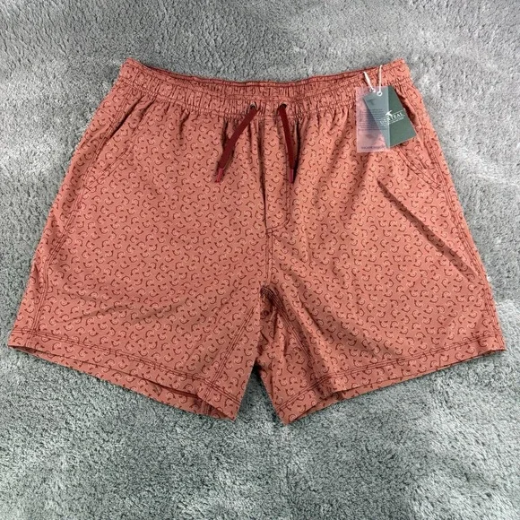 GenTeal Marina Performance Swim Trunks Mens XL Trout Print Lined Shorts NWT $89