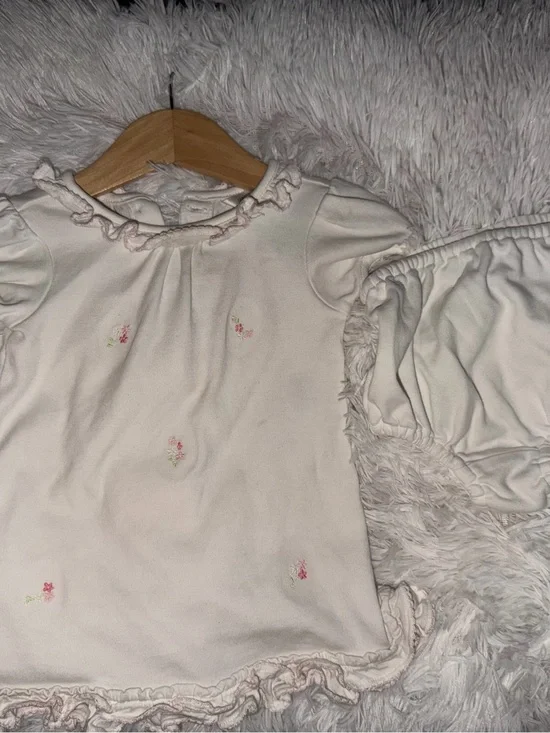 Ralph Lauren  Baby White Ruffle dress with Bloomers like new