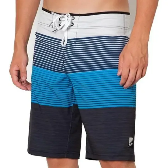 O'Neill Mens Size 30 John John Florence Striped Surf Board Shorts Swim Trunks