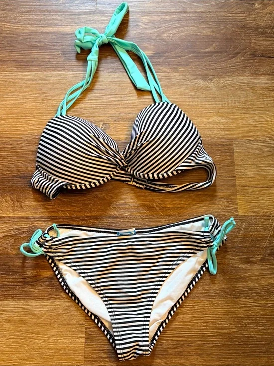 🖤 California Waves Push-Up Bikini XL Top M Bottom