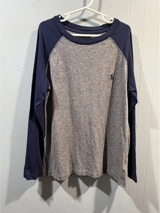 Mids Polo Ralph Lauren Lkng Sleeves T Shirt Size Small 8 Gray Blue Polo #3
