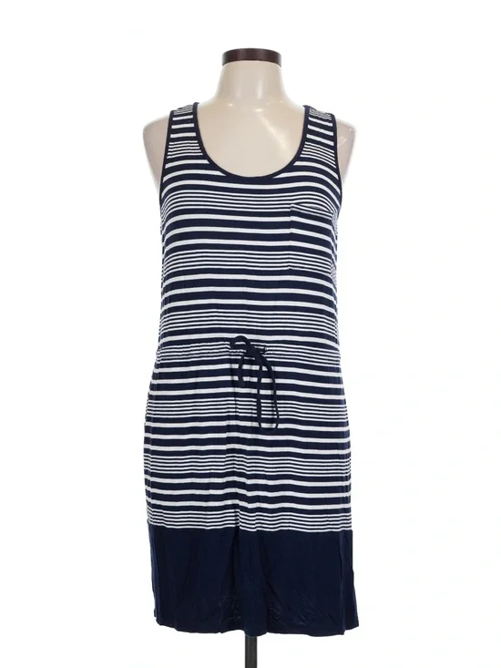 Olive & Oak Navy and White Striped Sleeveless Cover-Up Dress