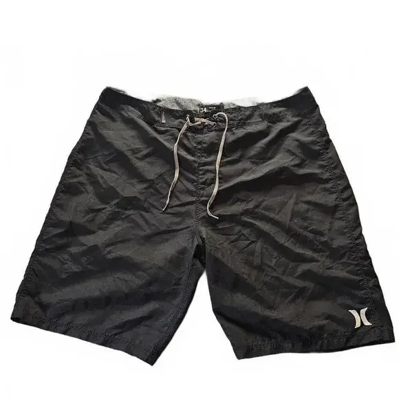Hurley Black Swim Trunks Size 34