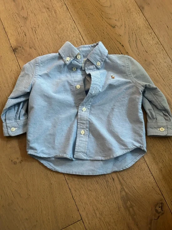 Ralph Lauren Light Blue Button-Down Shirt for Kids