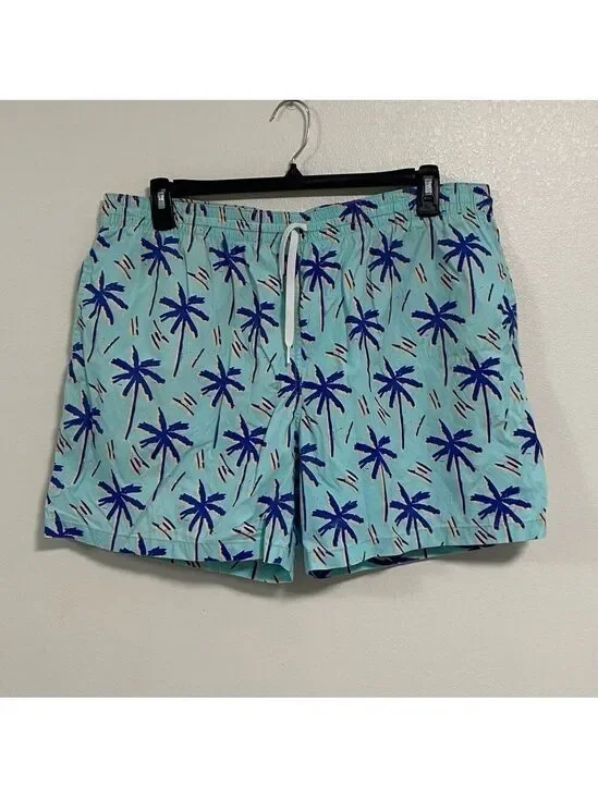 Chubbies Swim shorts Men’s Size XXL Aqua Palm tree print swim trunks