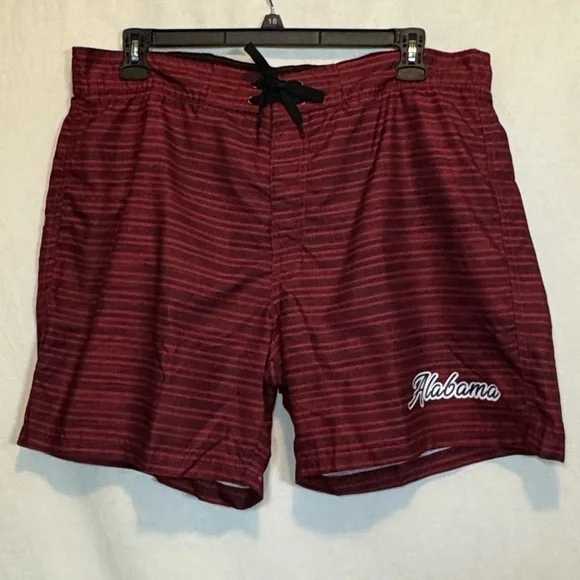 G-150 Men’s American Crown NWOT‎ Red & Black Lined Swim Trunks Size XL