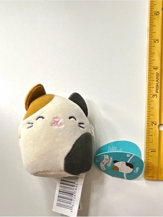Squishmallows Cat Plush Cream, Black, Brown