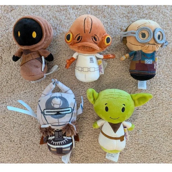 Hallmark Itty Bittys Star Wars Desert Planet‎ Aliens Outsiders Plush Lot 4