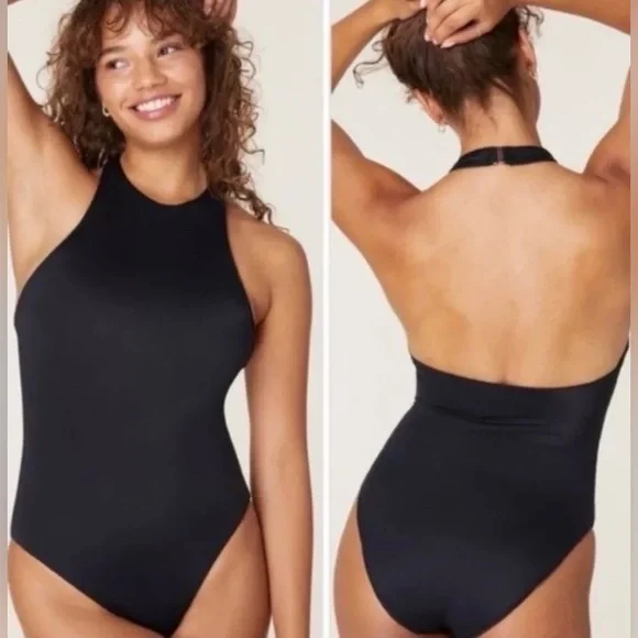 Andie Swim Women’s The Luzon One Piece AO209 Size L In Black NWT