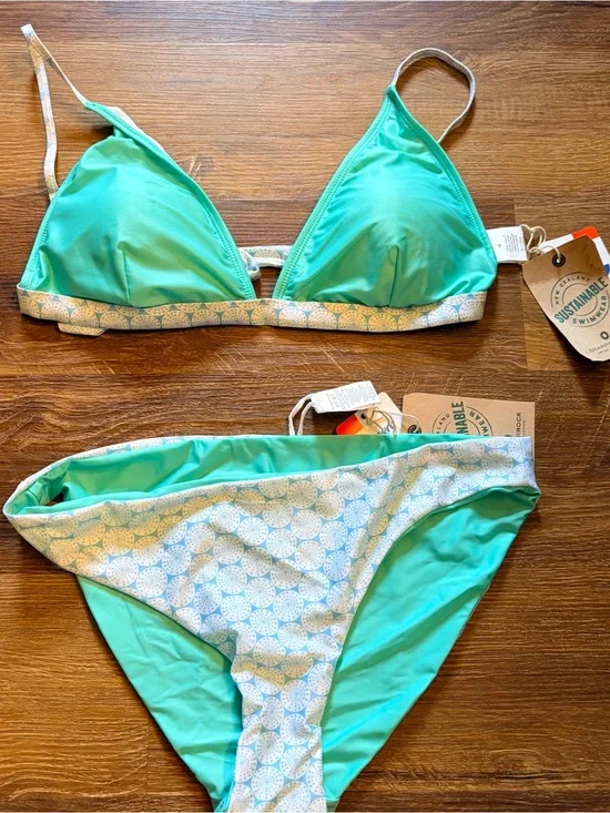 🌊 Snapper Rock Reversible Bikini Set Mixed Size (M/L) NWT 👙✨
