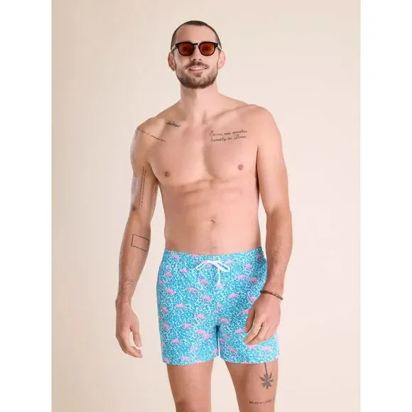 Chubbies The Domingos are For Flamingo SwimSuit  Trunks 5.5