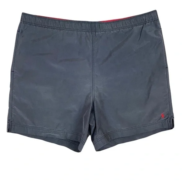 Polo Sport Ralph Lauren Vintage 90's Swim Trunks Gray, Size XL, Drawstring Waist