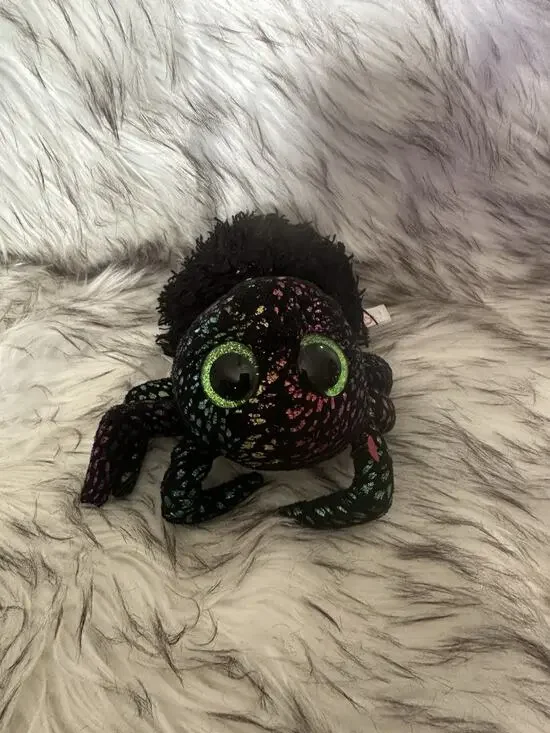 Ty Beanie Boos - LEGGZ the Halloween Spider Plush (6 Inch) Green Glittery Eyes