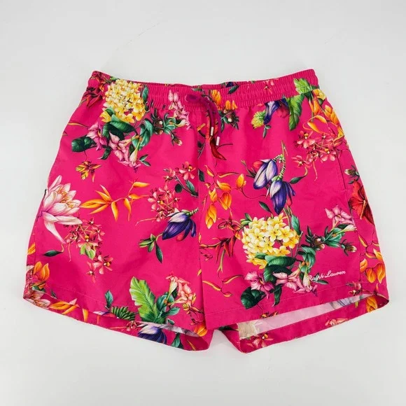 Ralph Lauren Purple Label Swim Trunks Pink Floral IT 5‎ US M