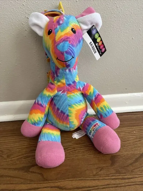 Melissa & Doug Beeposh Rainbow Giraffe Plush Tie-Dye Large W Tags 21”