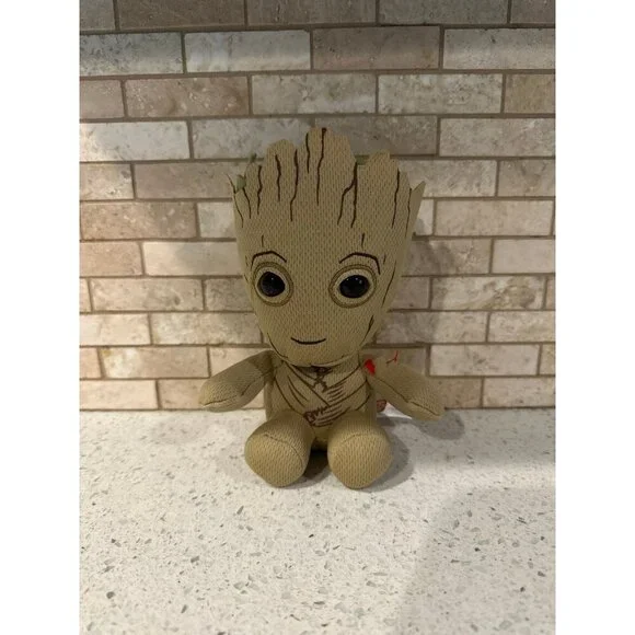 TY Disney Marvel Groot Guardians‎ Of The Galaxy Beanie Baby 7” Tall Plush