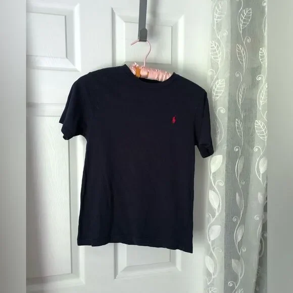 Polo Ralph Lauren kids dark navy Short Sleeve Tee  boy sz M (10-12) cotton