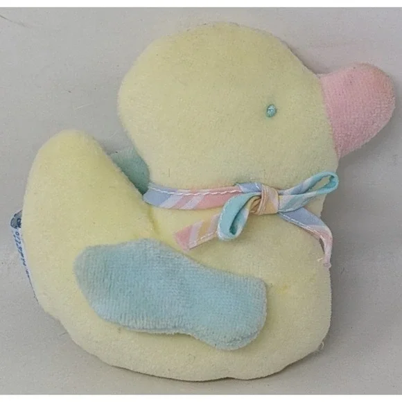 Vintage Eden Duck Pastel Baby Plush‎ Rattle Stuffed Animal Small Cute Y2K 90s